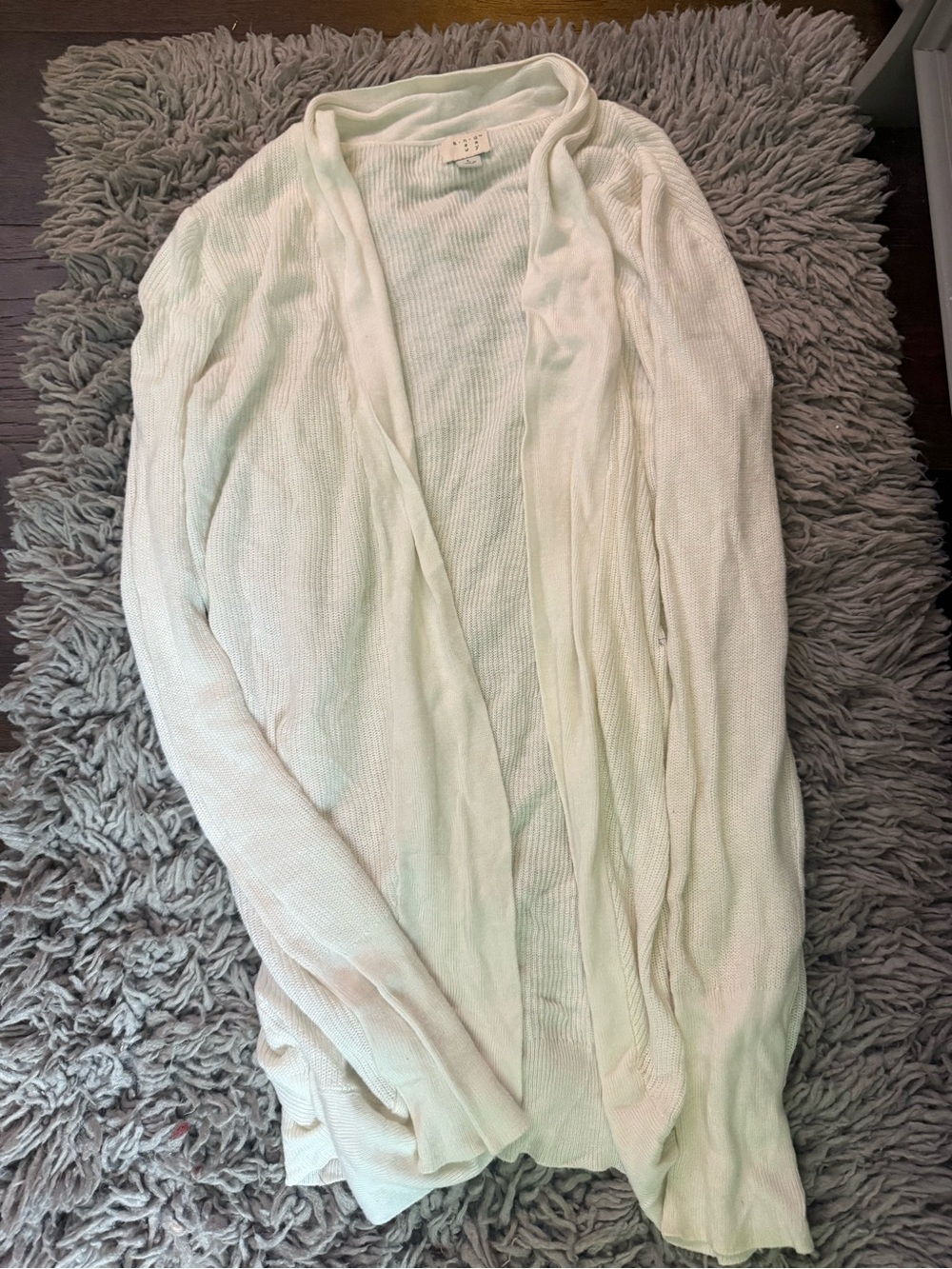 a new day Cream Open-Front Lightweight Cardigan